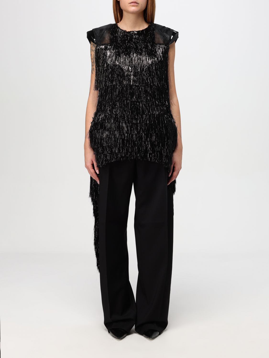 Fringed top - Black