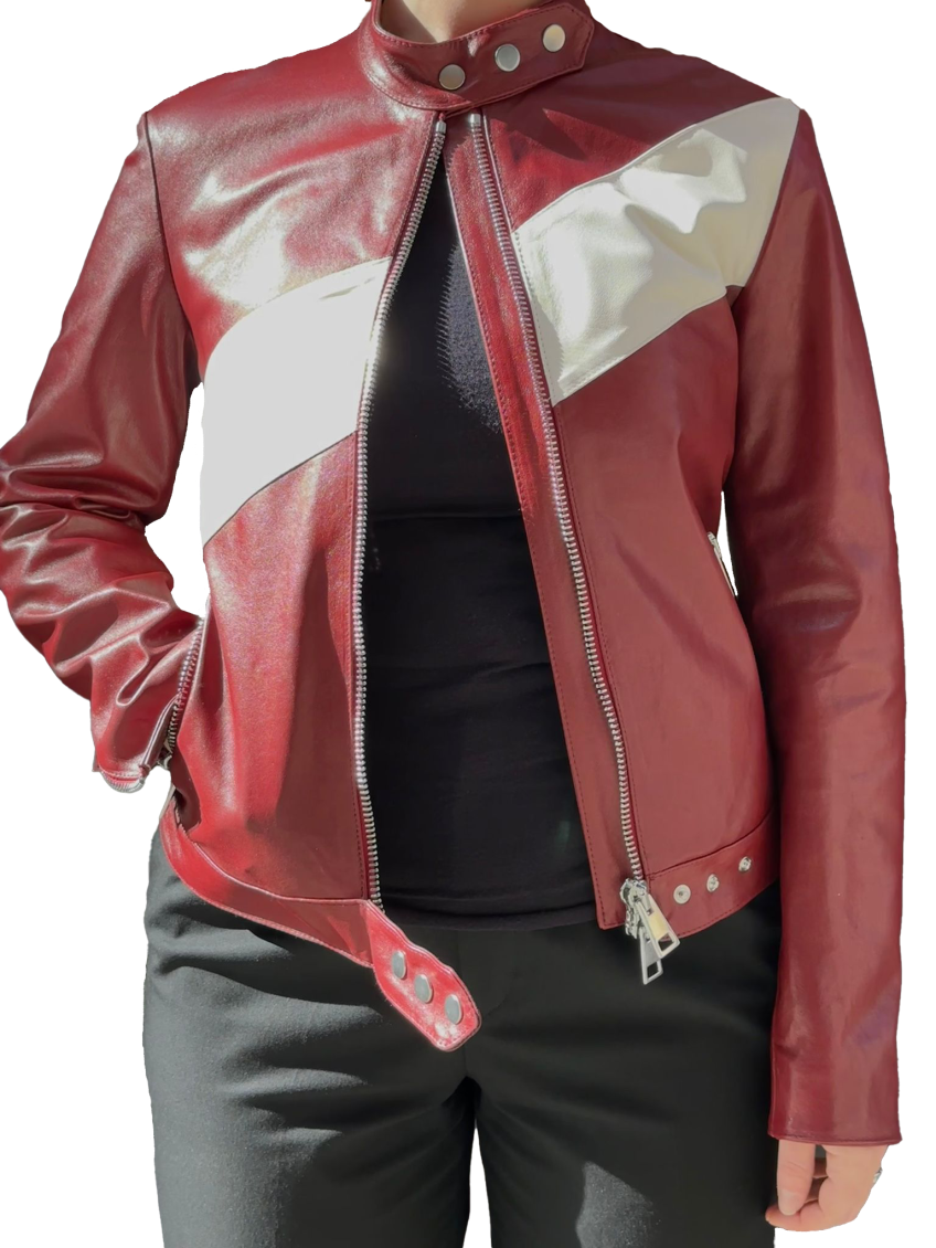 Maroon Leather jacket