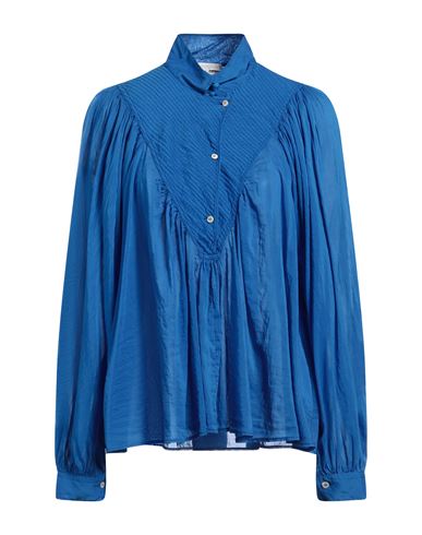 Forte_forte Woman Top Bright blue Size 2 Cotton, Silk