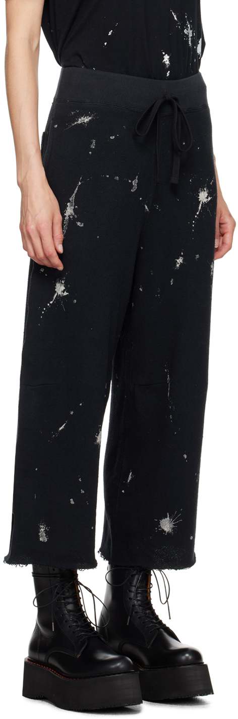 R13 Black Articulated Knee Sweatpants