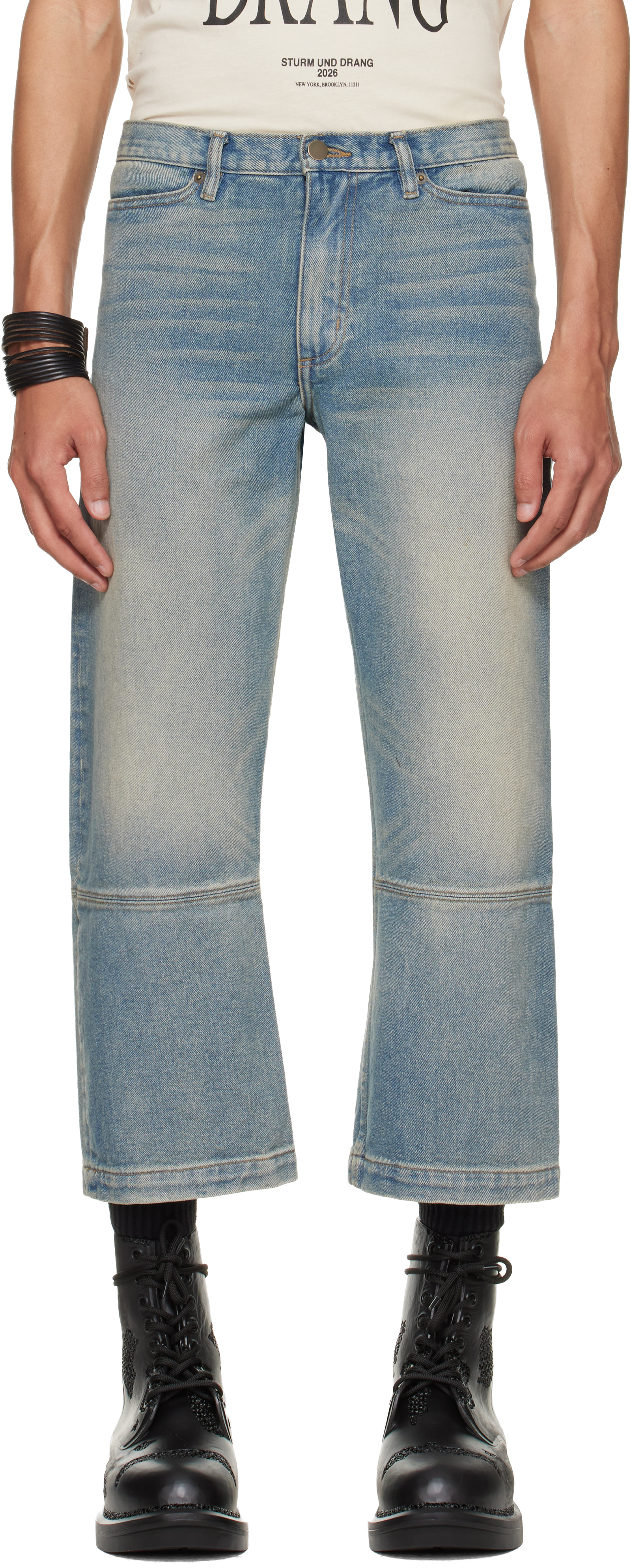Blue Etteragic Denim Washed Jeans