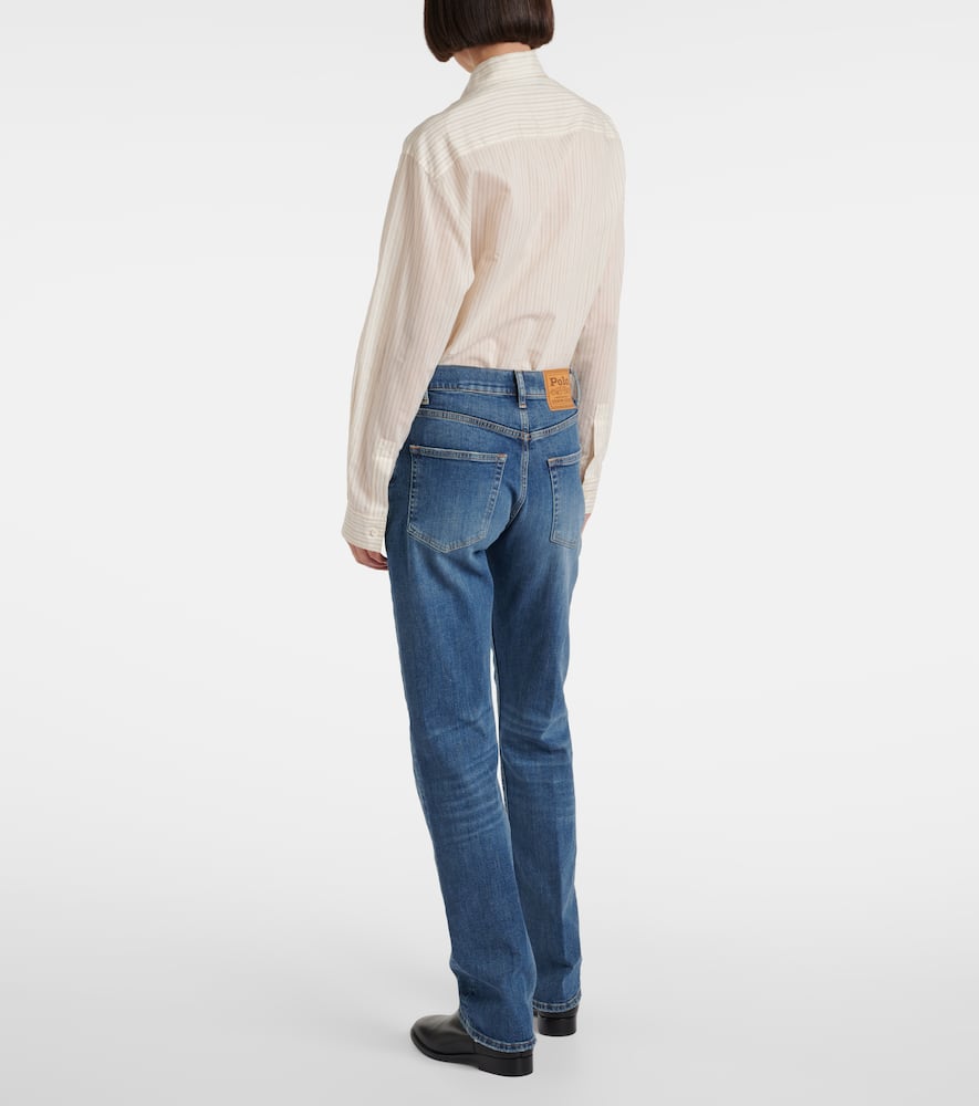 Low-rise straight jeans