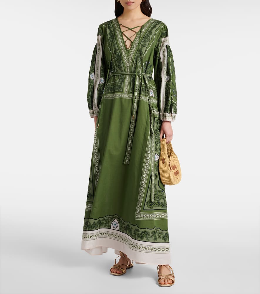 Viviana printed cotton muslin maxi dress