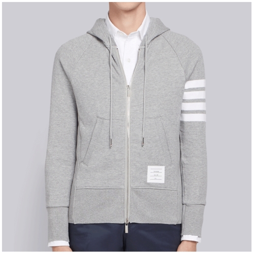 Engineered 4-Bar Zip-Up Jersey Hoodie