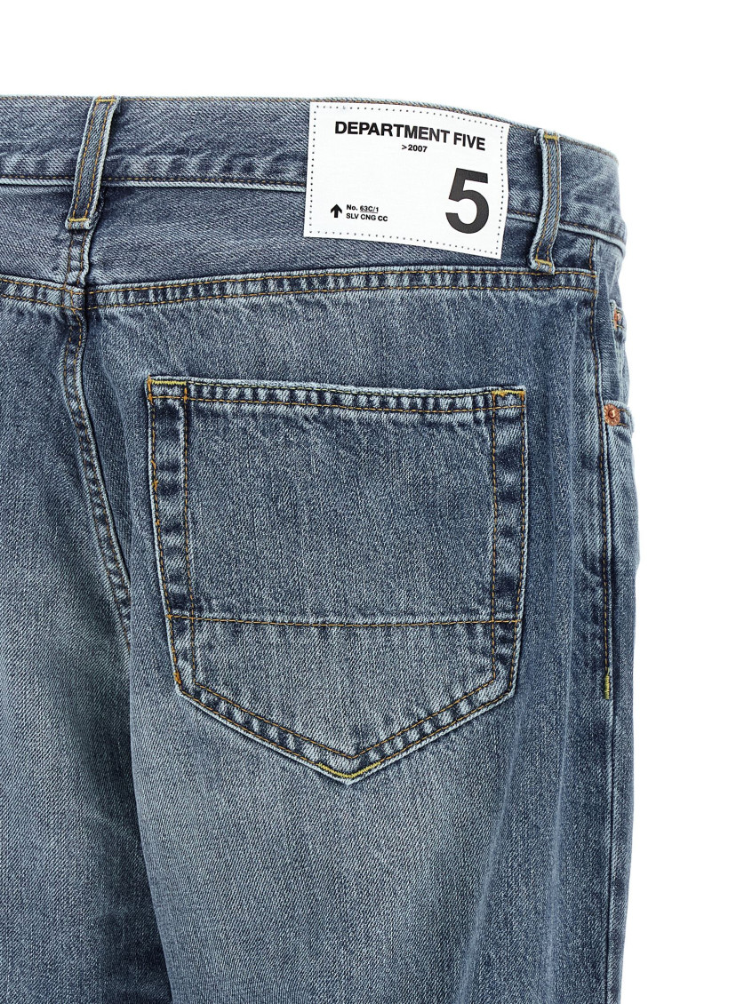 Blue Tapered Mid Rise Jeans