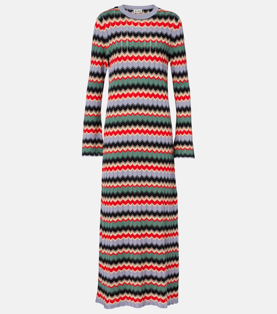 Miller chevron cotton midi dress