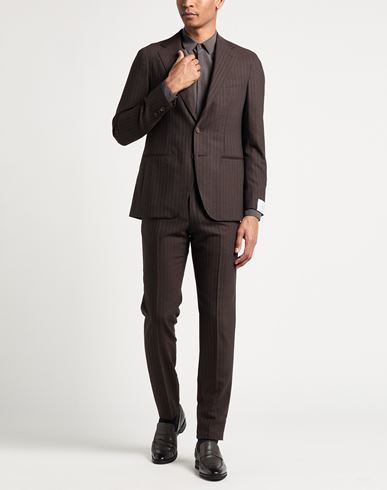Man Suit Dark brown Size 36 Wool, Mohair wool
