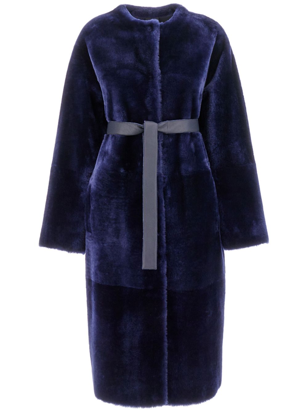 Shearling reversible coat - Blue