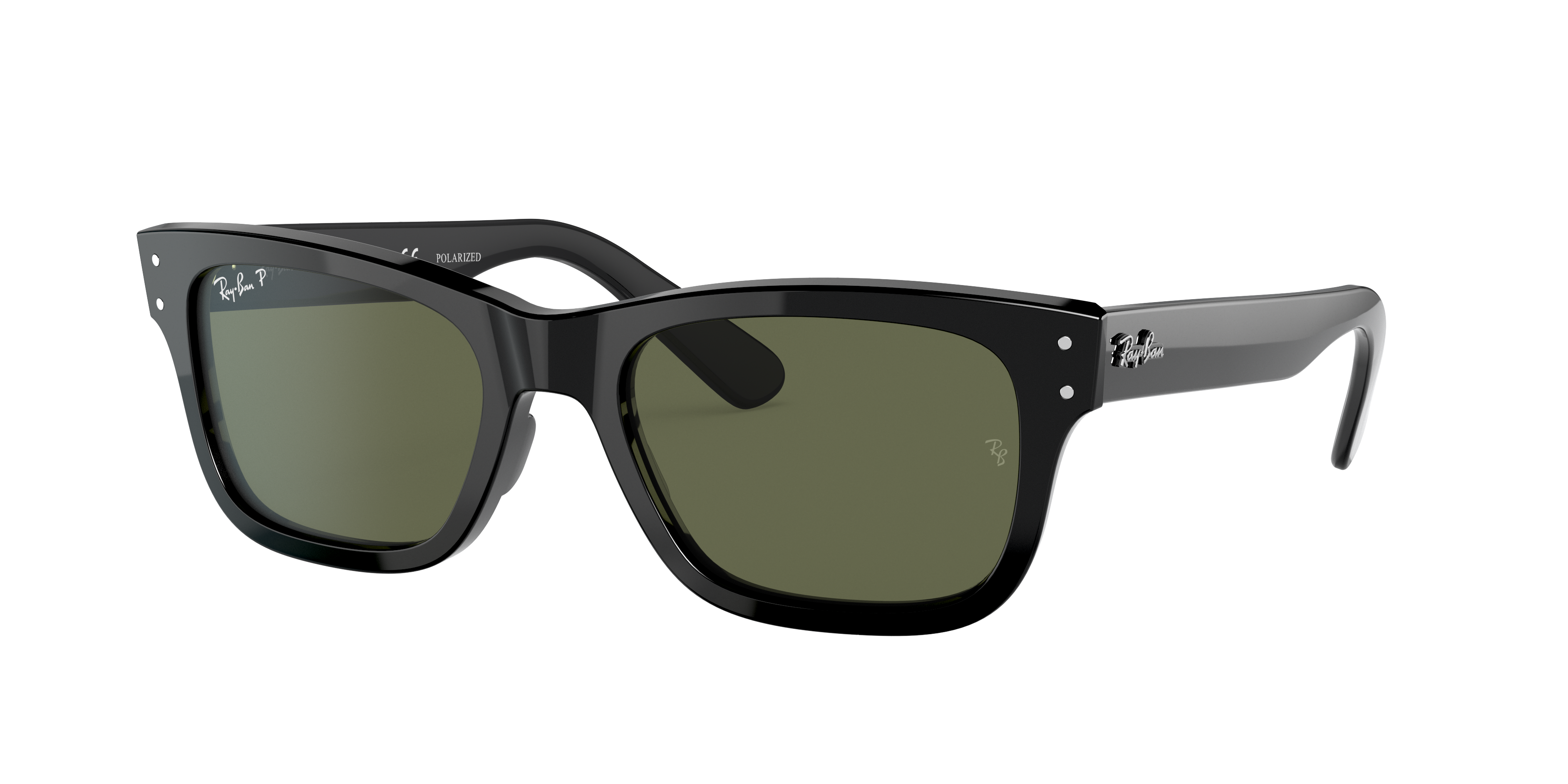 Ray-Ban Man Sunglass Burbank - Frame color: Black, Lens color: G-15 Green