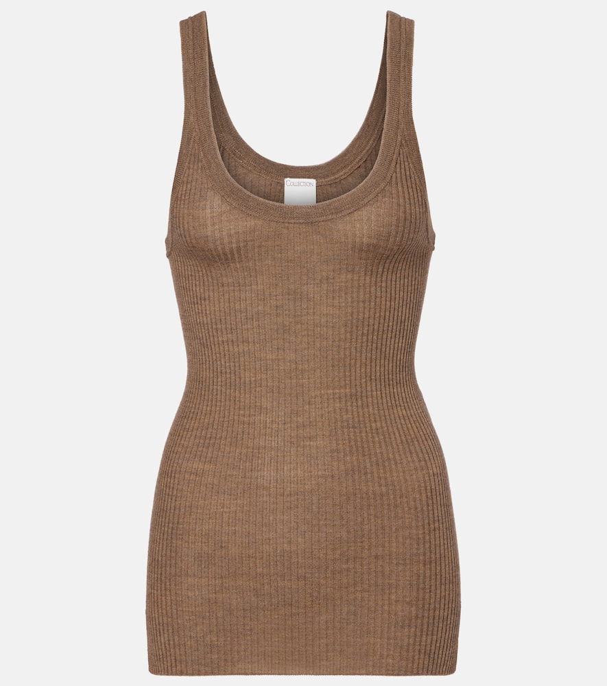 Ella ribbed-knit wool tank top