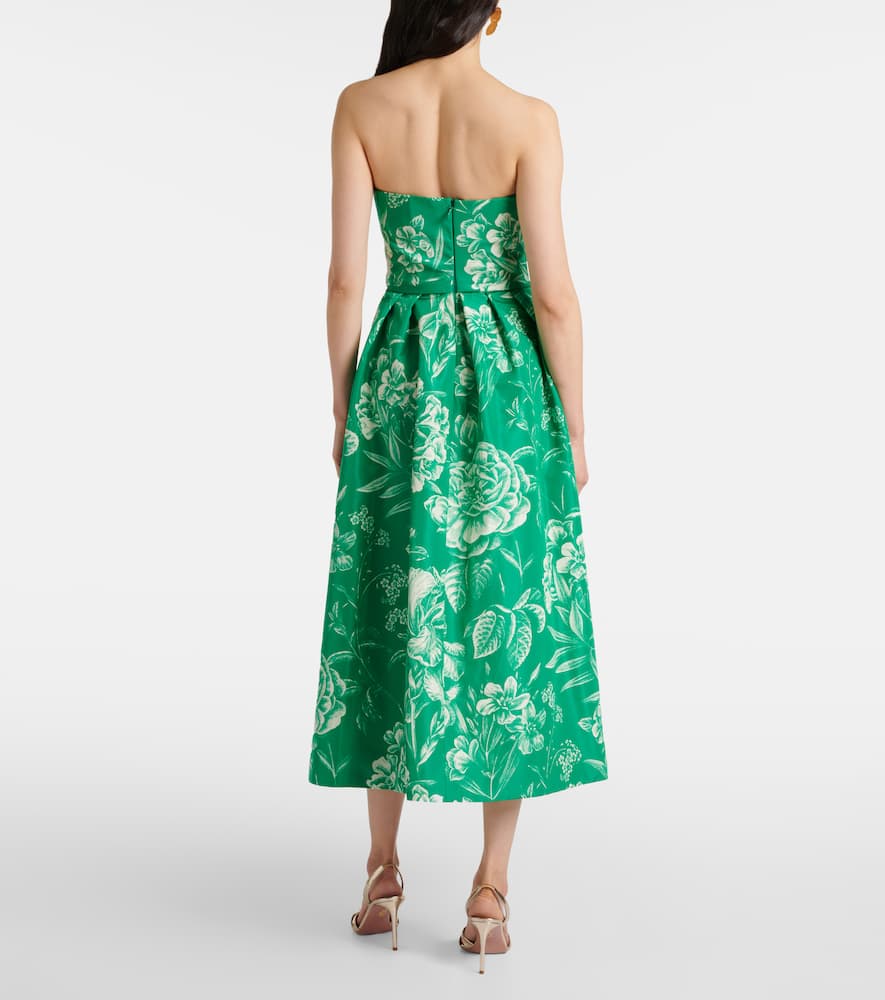 Strapless silk gown