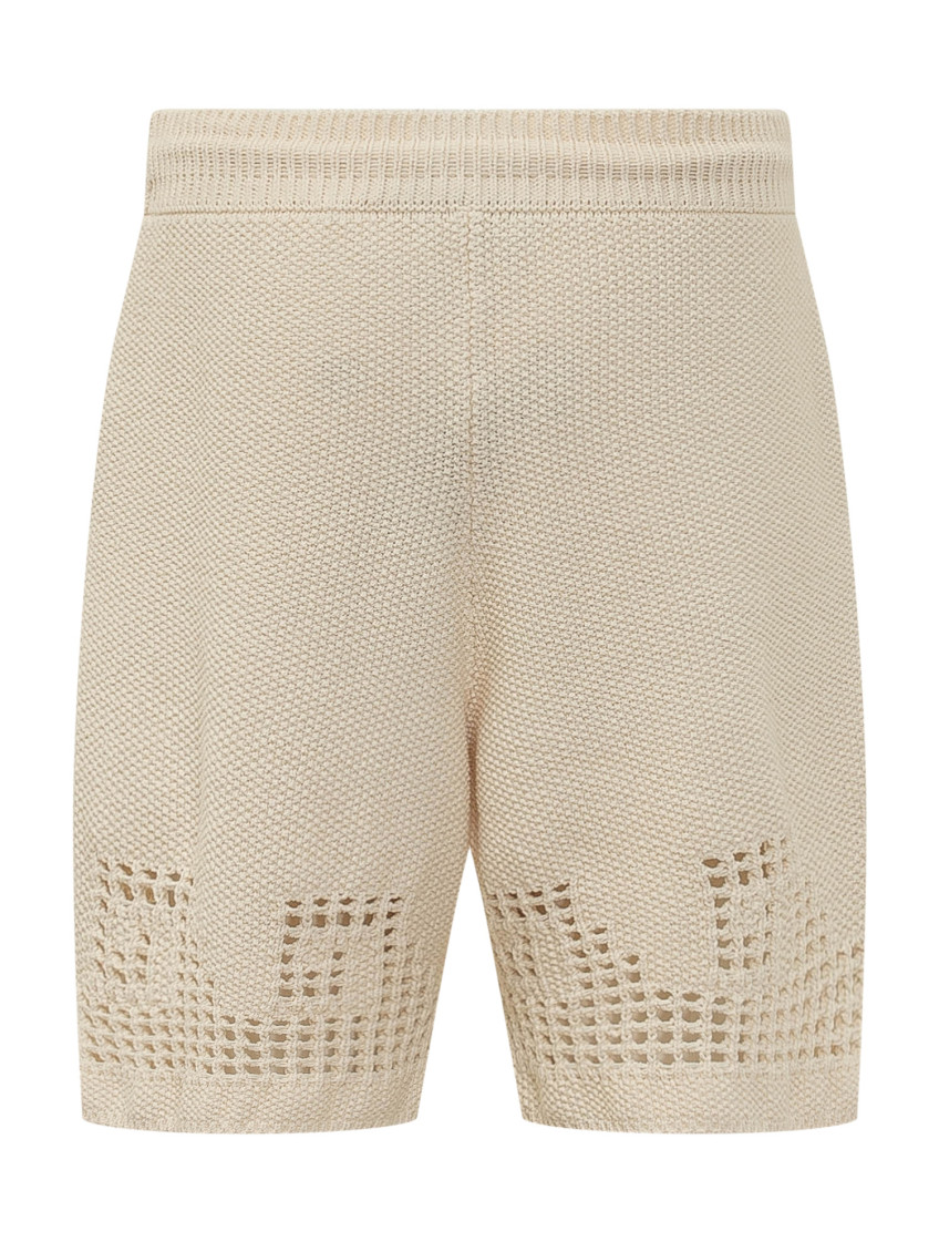 Off White Knitted Shorts