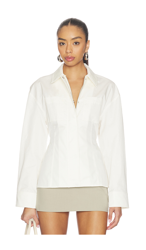EAVES Kaspar Jacket in Ivory. L. Also in M, S, XL