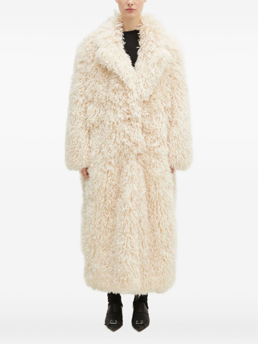 Teddy long coat - Neutrals