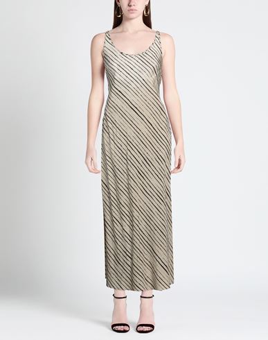 Masnada Woman Maxi dress Beige Size 4 Linen, Viscose