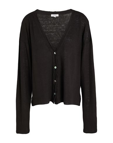 Woman Cardigan Black Size XS Linen