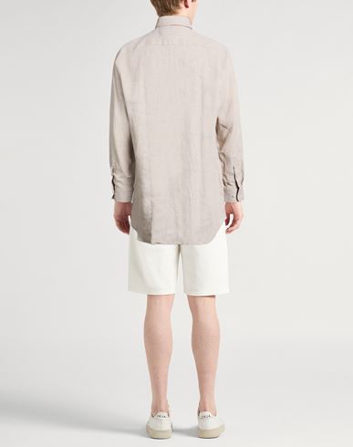 Man Shirt Beige Size 16 ½ Linen