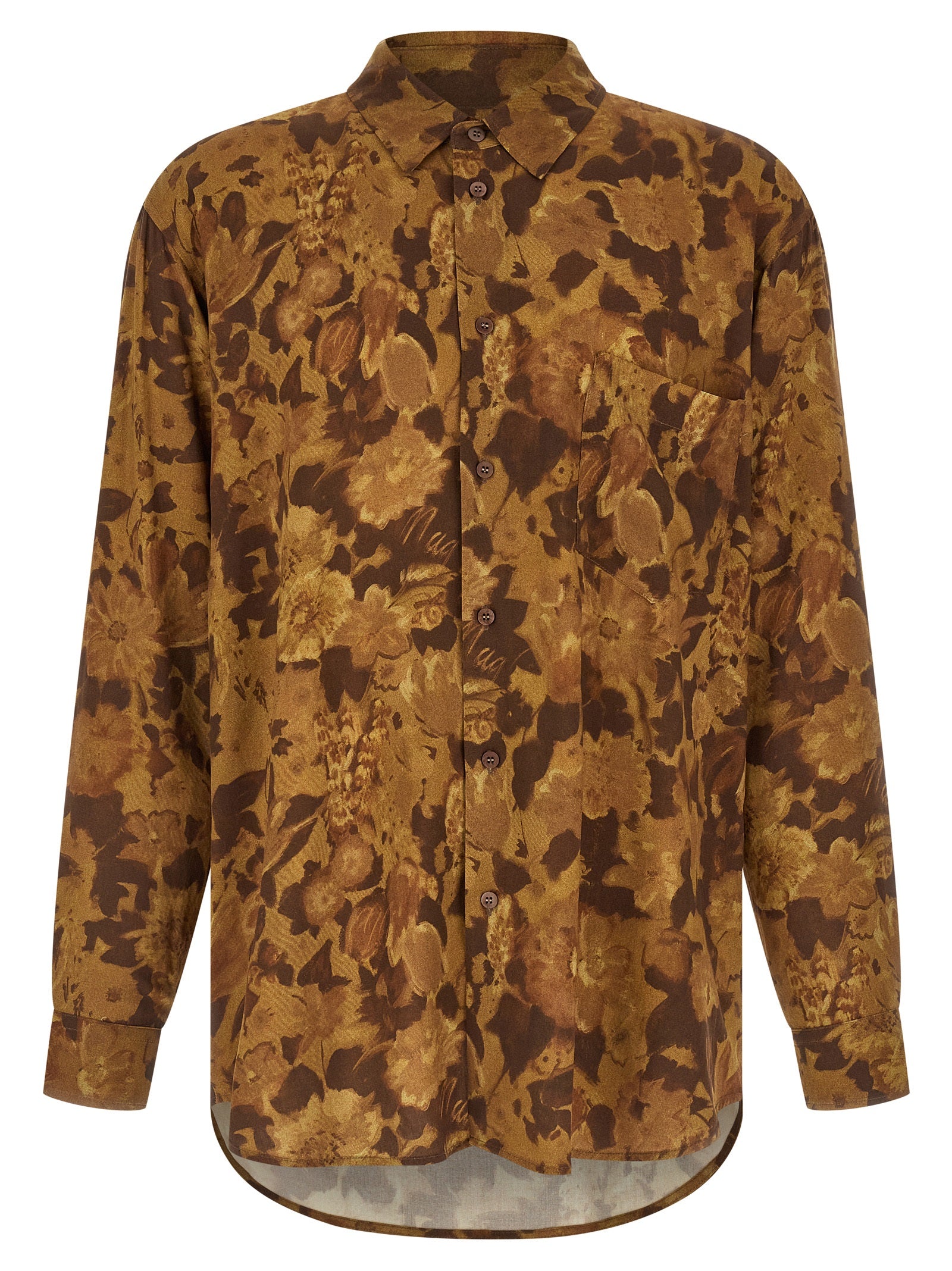 Dried Flower Shirt — Brown