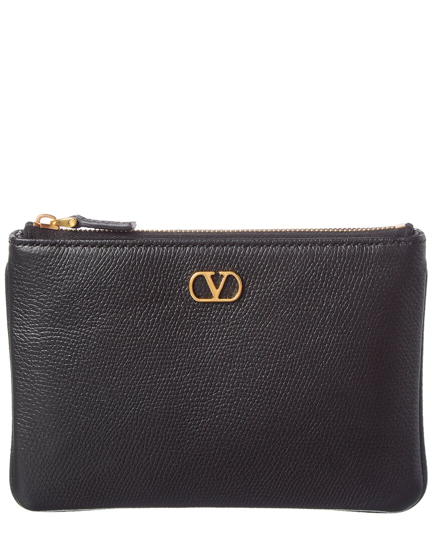 VLogo Signature Leather Pouch