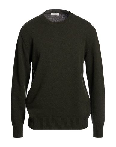 Man Sweater Military green Size 44 Wool, Polyamide