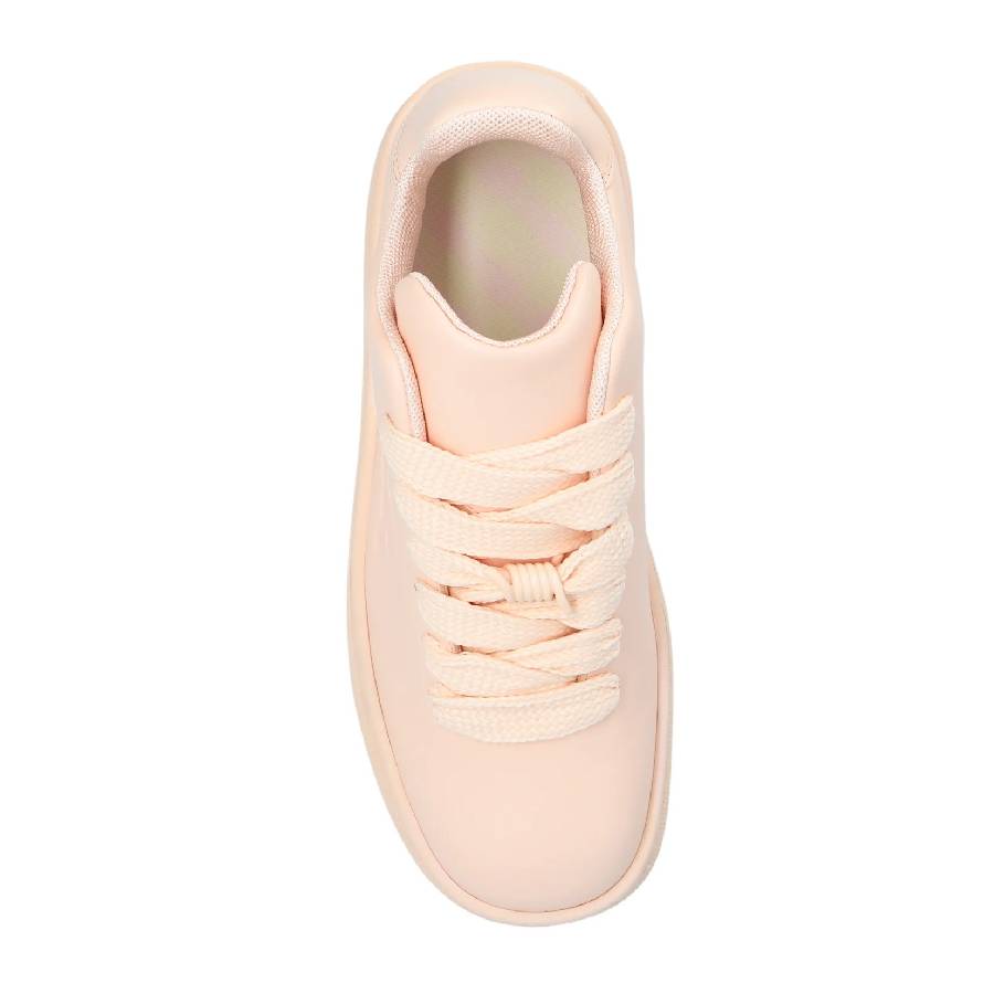 Leather Box Sneakers With Equestrian Knight Motif