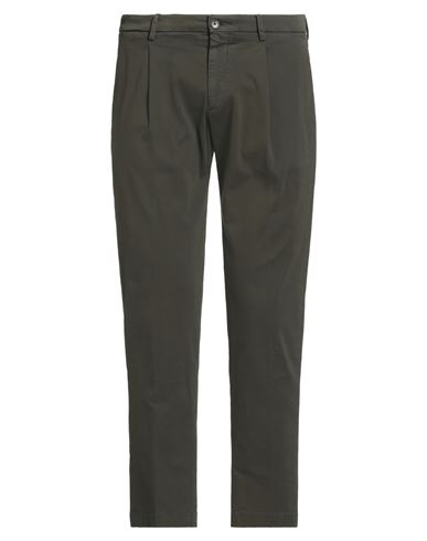 Man Pants Military green Size 34 Cotton, Elastane