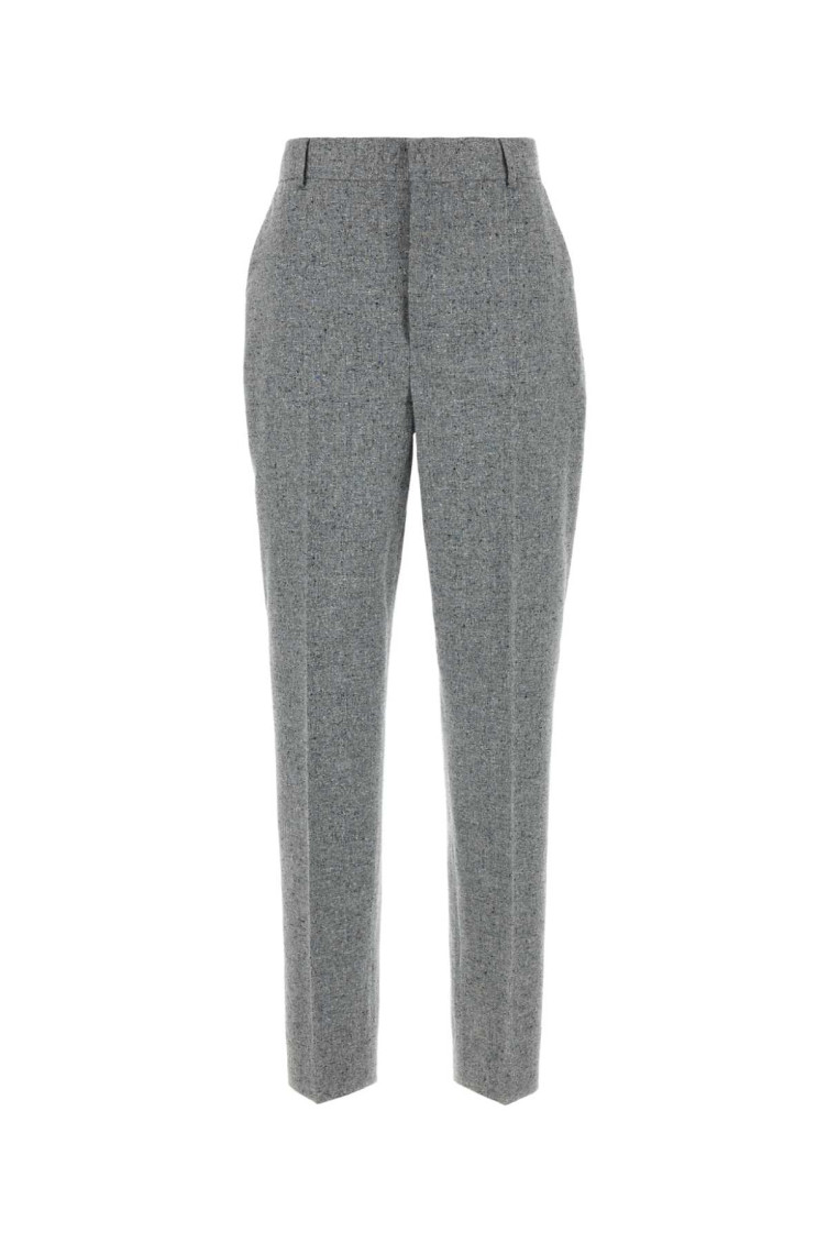 Moschino - high waist tapered silk blend trouser