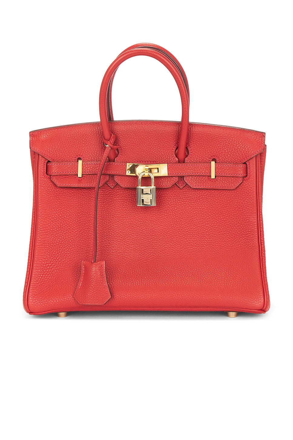 Hermes Hermes Togo Birkin 25 Retourne Handbag in Rouge Vif - Red. a