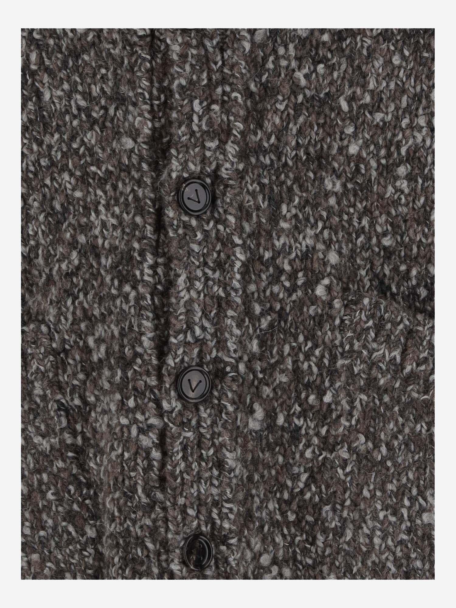 Alpaca Wool Blend Cardigan — Multicolor