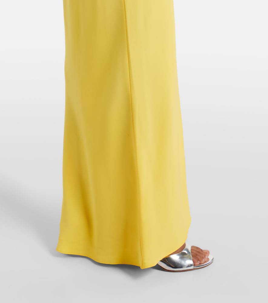 Verner cutout lace-trimmed jersey maxi dress