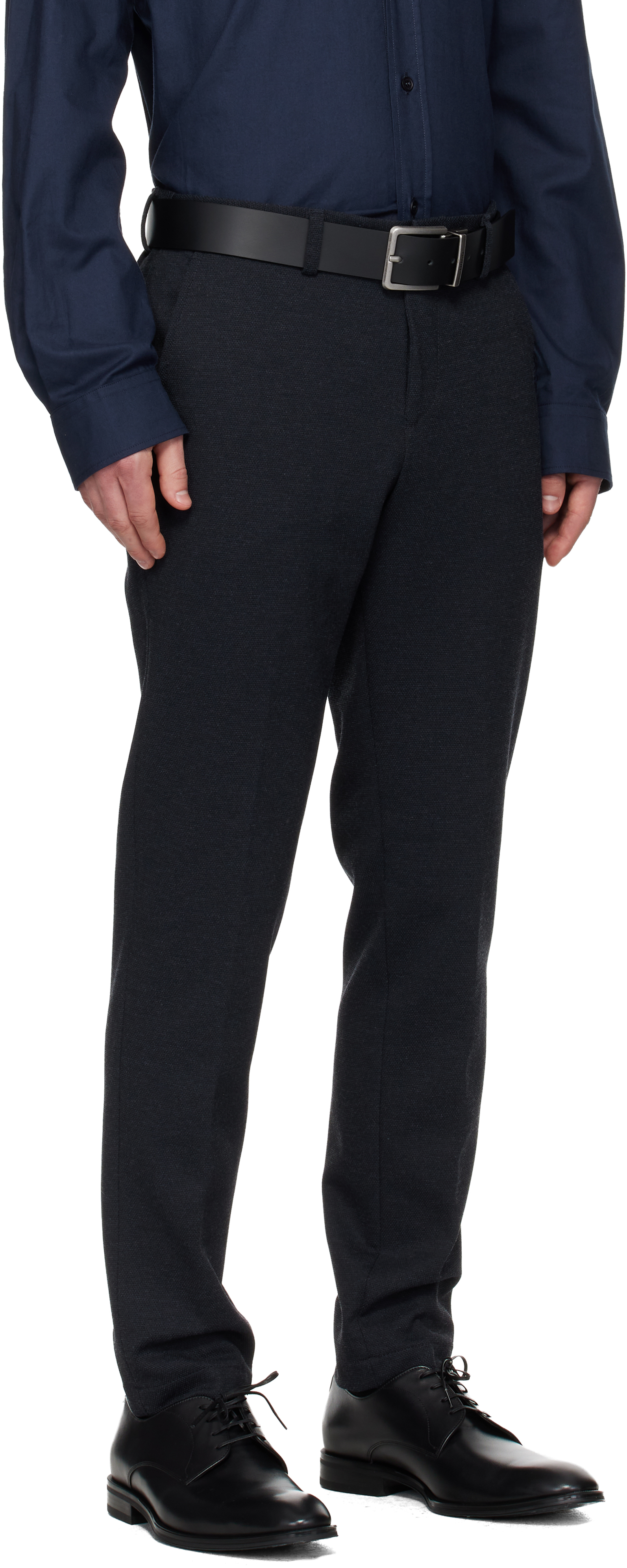 Navy Slim-Fit Trousers