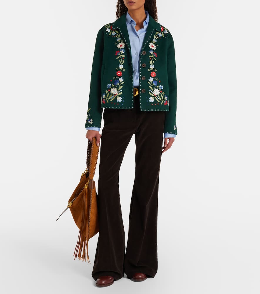 Jude embroidered wool-blend jacket