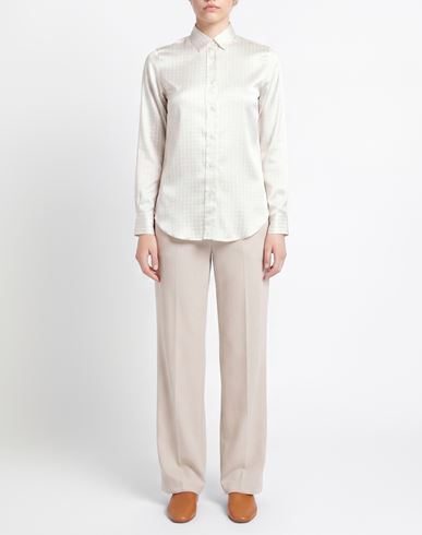 Woman Shirt Off white Size 6 Silk, Elastane
