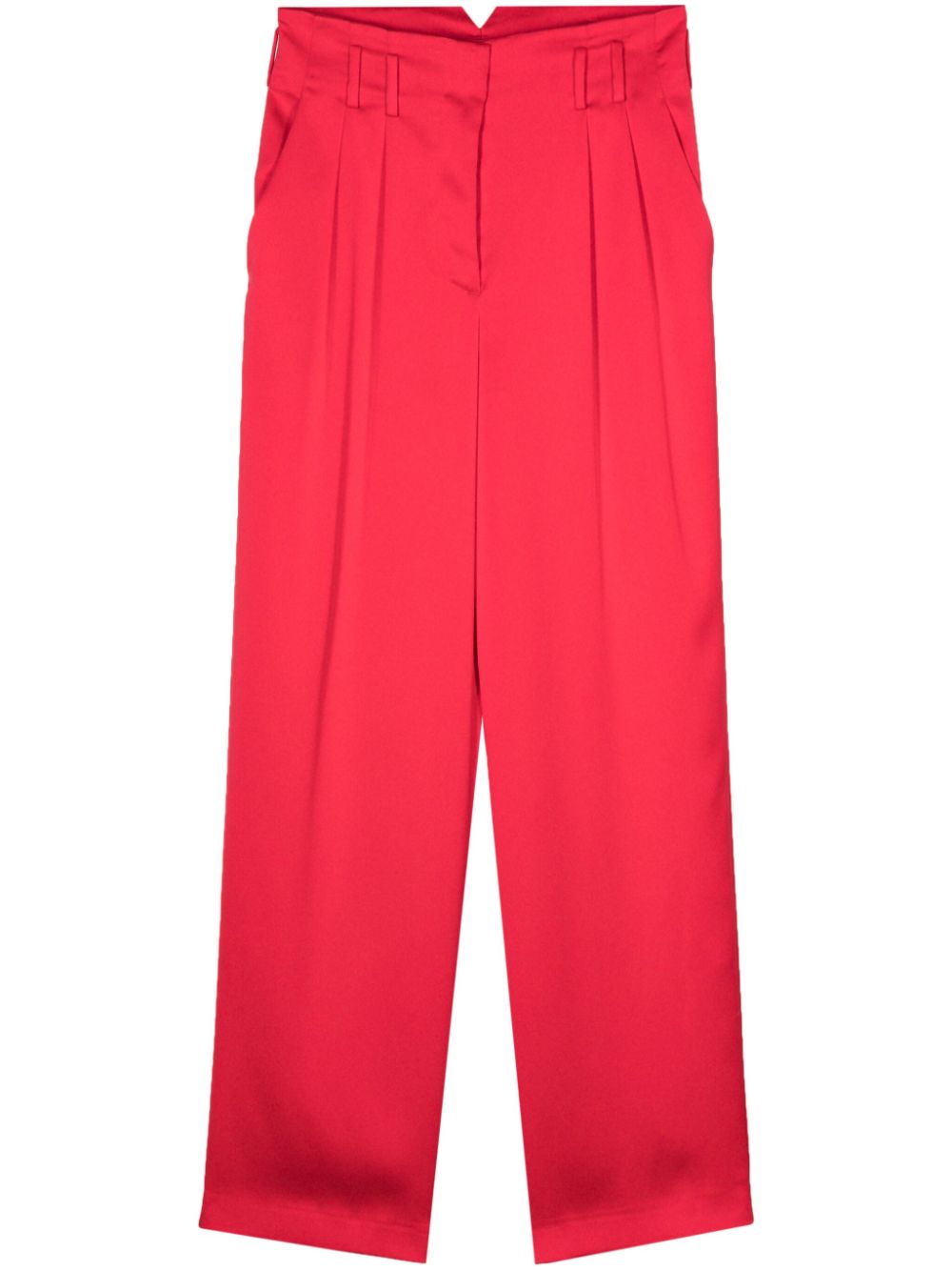 Satin-finish palazzo pants - Neutrals