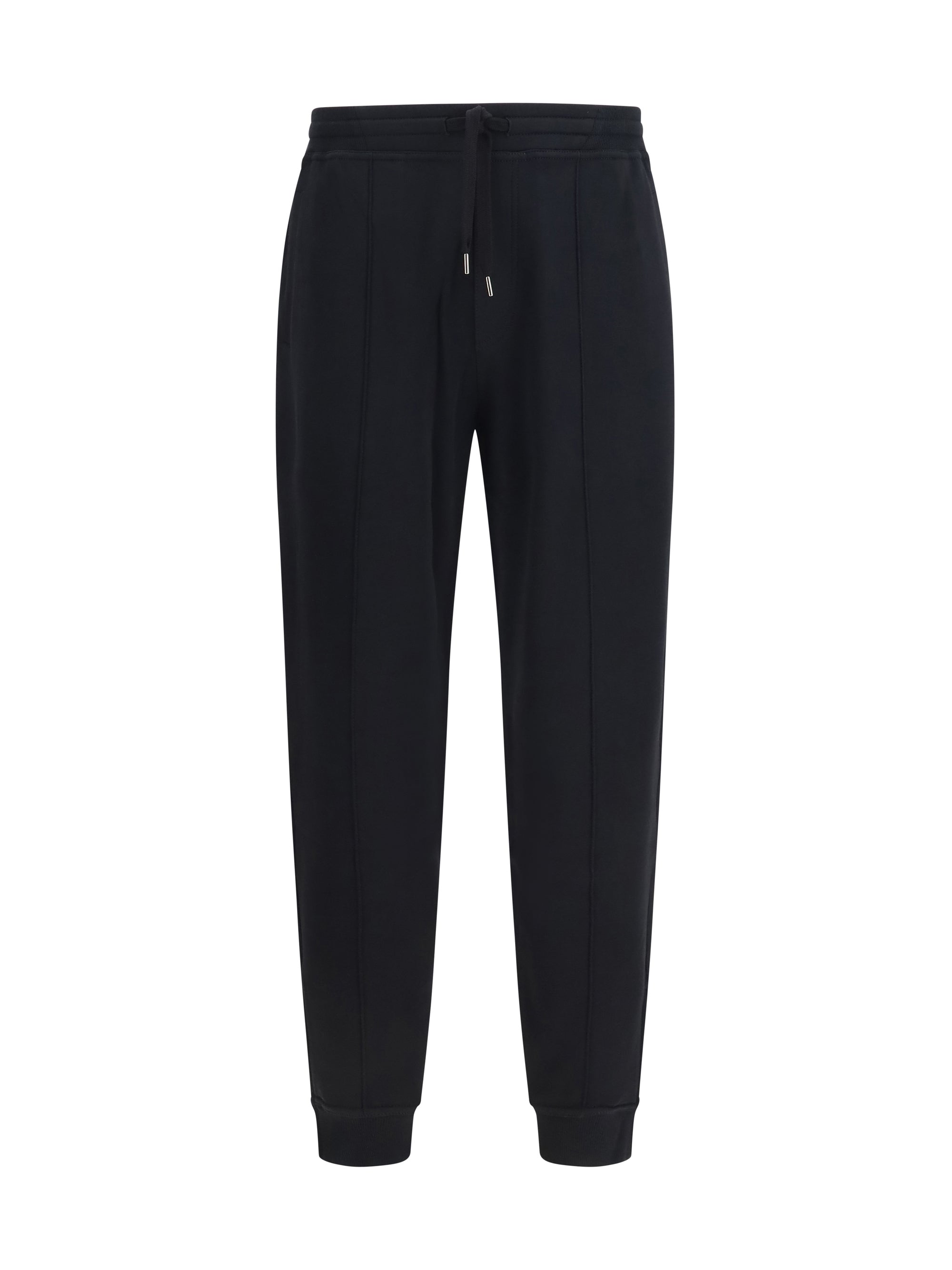 Cotton-Blend Joggers — Black