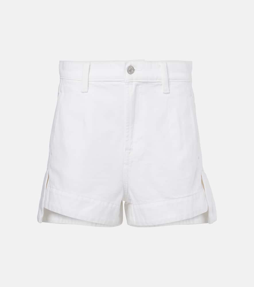 High-rise denim shorts
