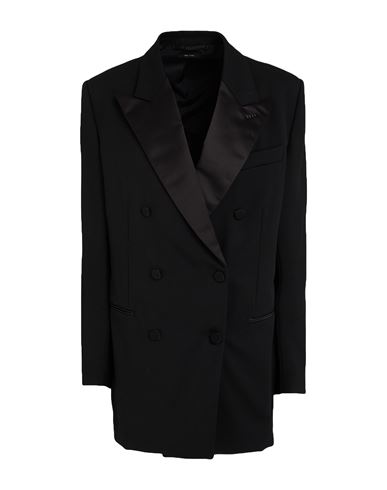 Woman Blazer Black Size 8 Virgin Wool