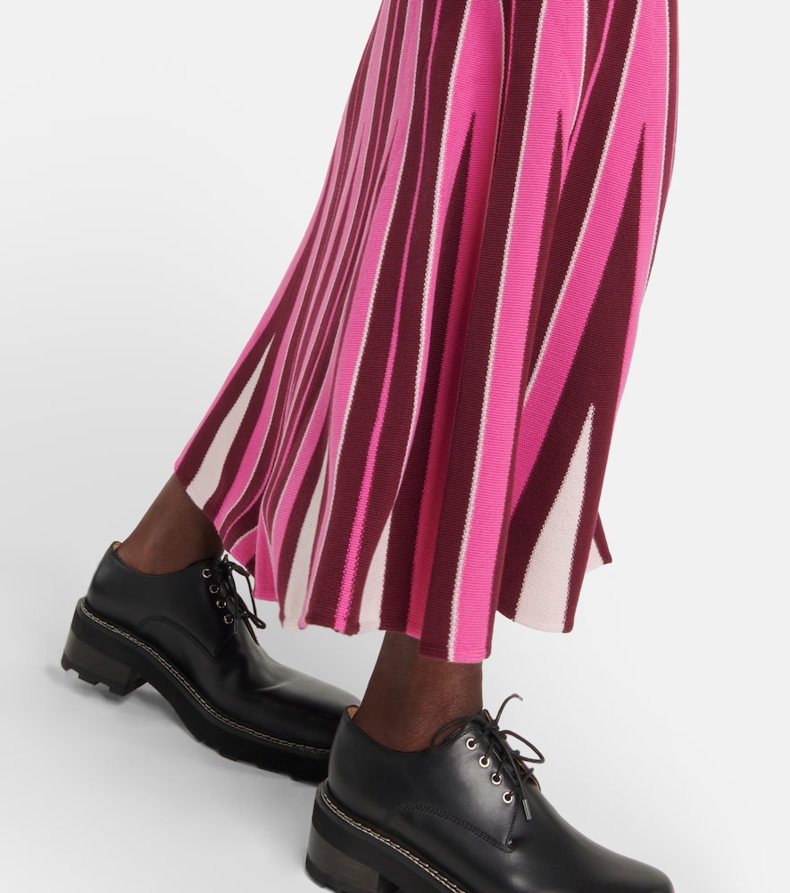 Pleated wool maxi dress
