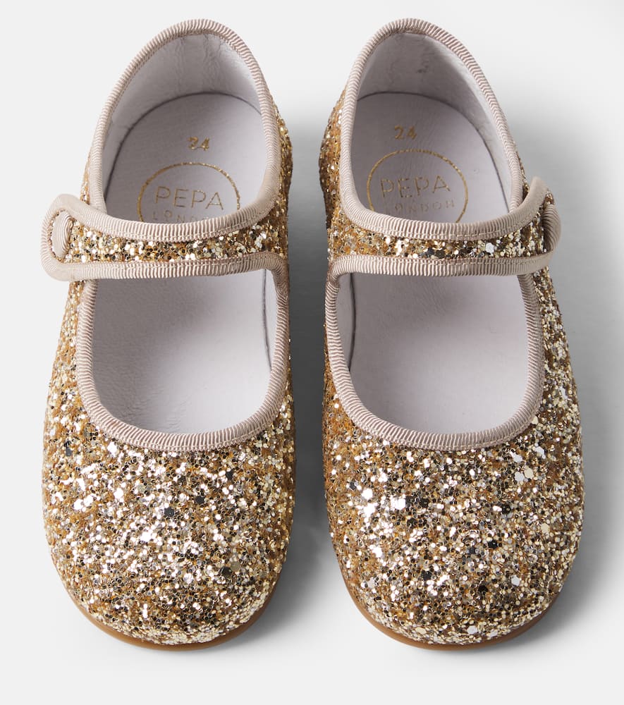 Glitter Mary Jane flats