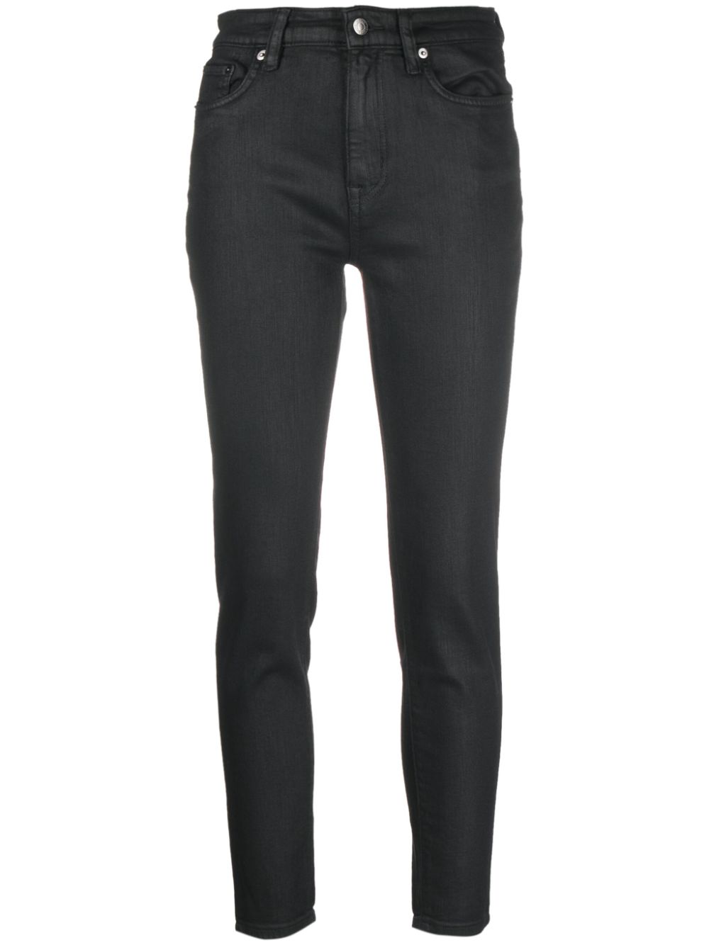 High-rise skinny-leg jeans - Black