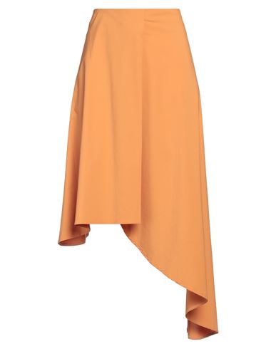 Woman Midi skirt Marigold Size 8 Cotton, Polyester, Elastane