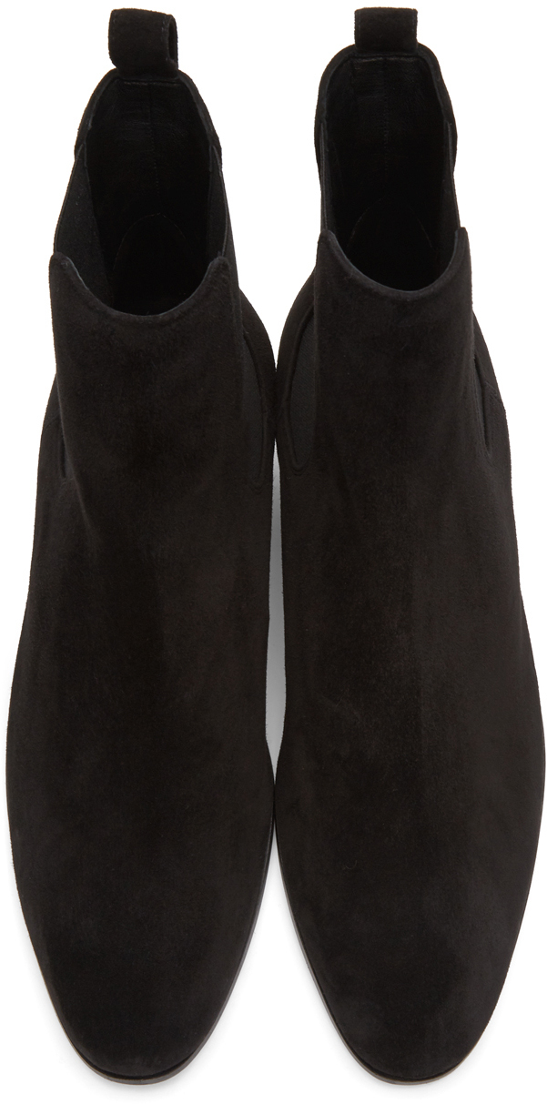Black Suede Cole Chelsea Boots