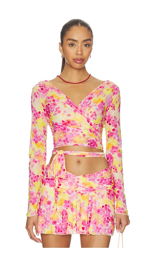Indah WICKELTOP LORI in Yellow,Pink. Größe XS. Also in S