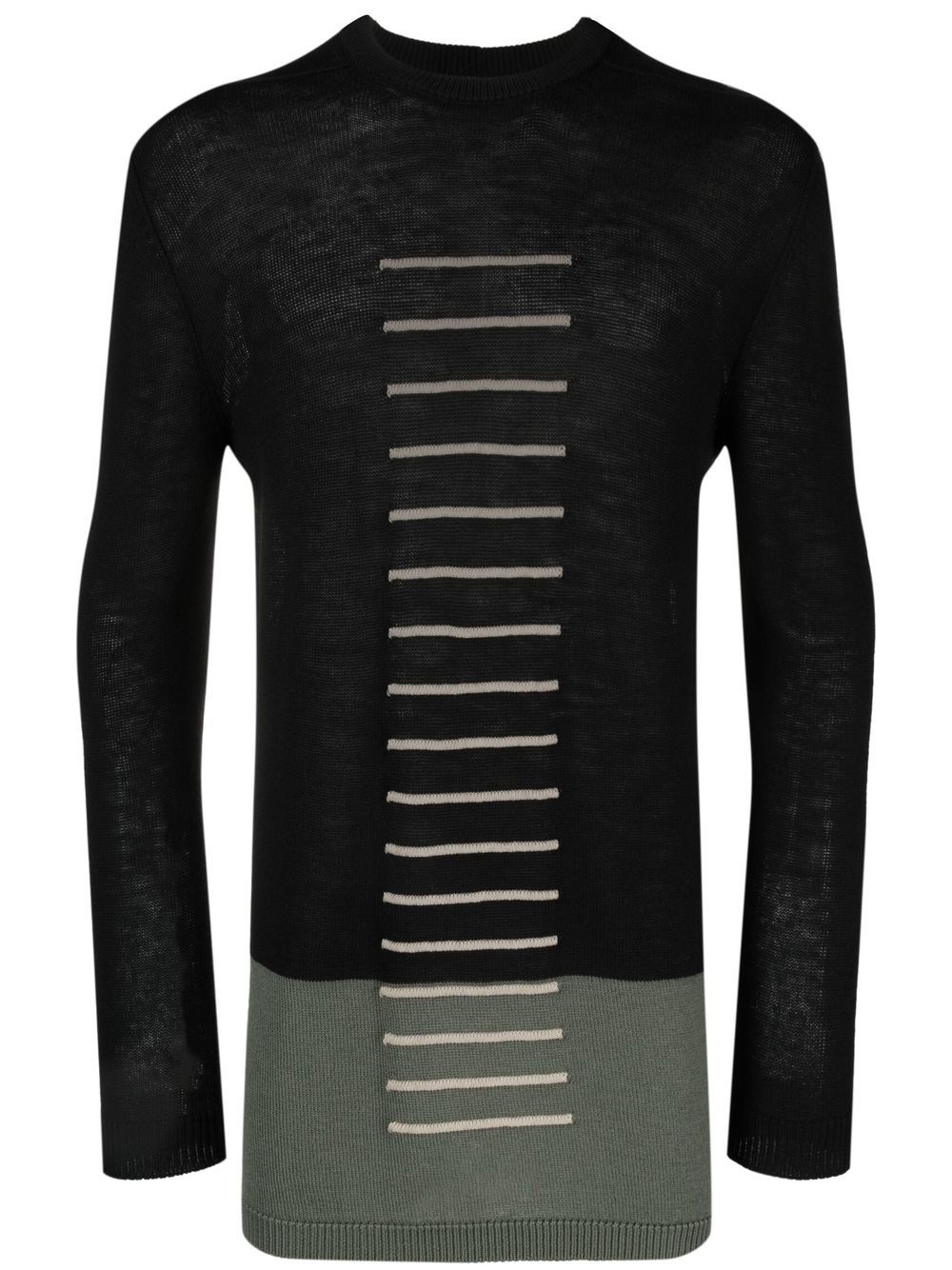 Oversized round-neck jumper - Black