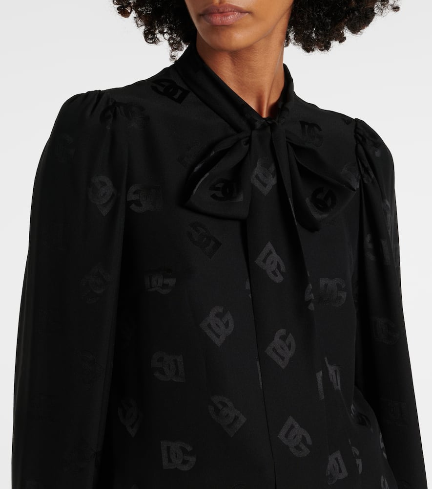 DG bow-detail silk blouse