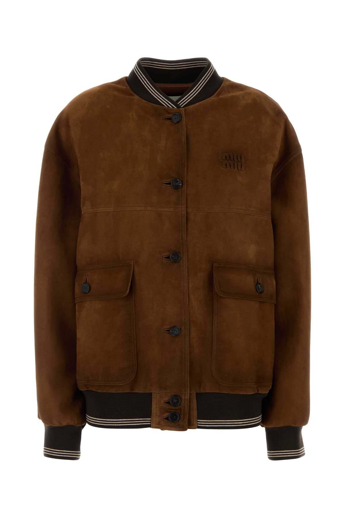 Pelle Bomber Jacket — Brown