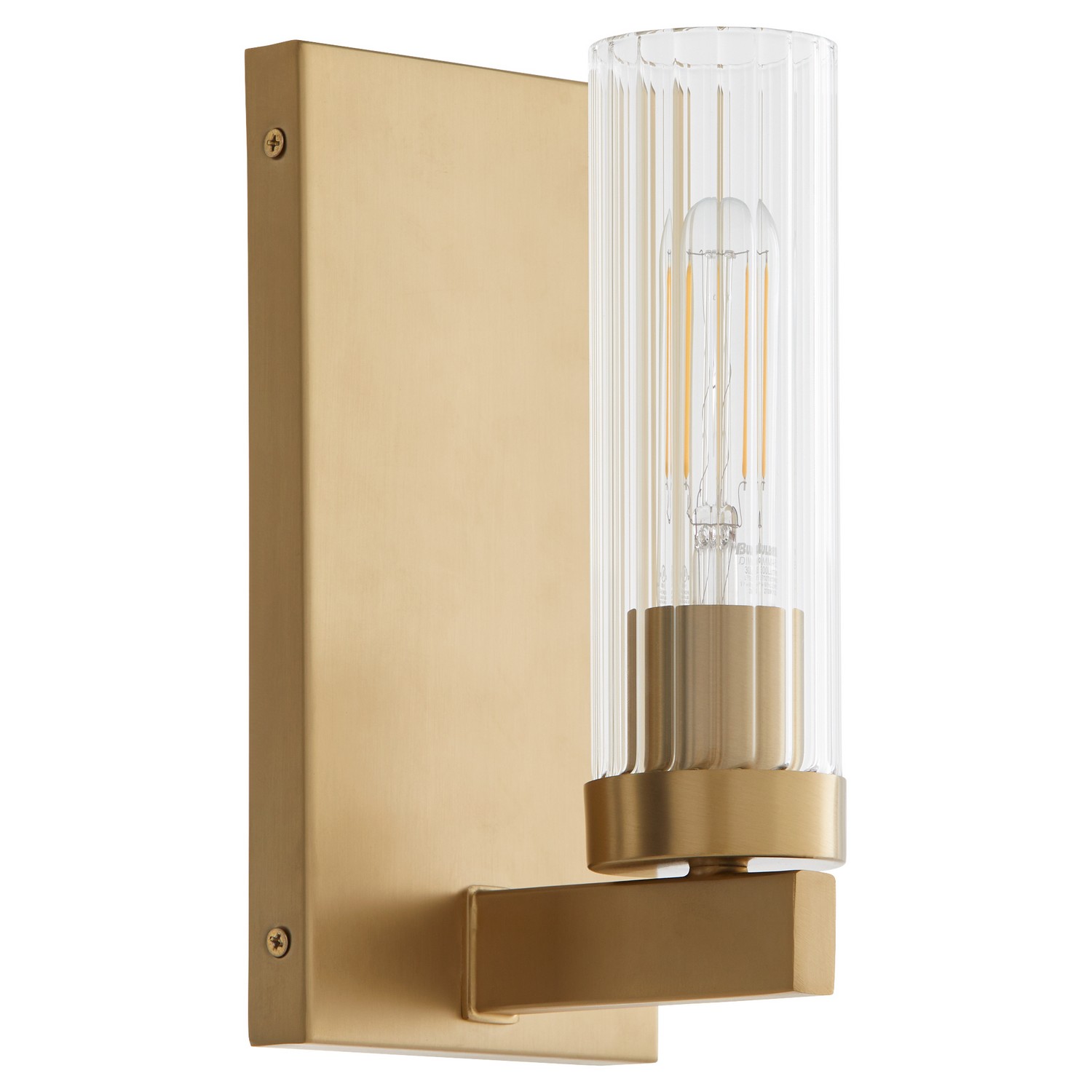Aged Brass One Light Vanity from the Kilbey Collection