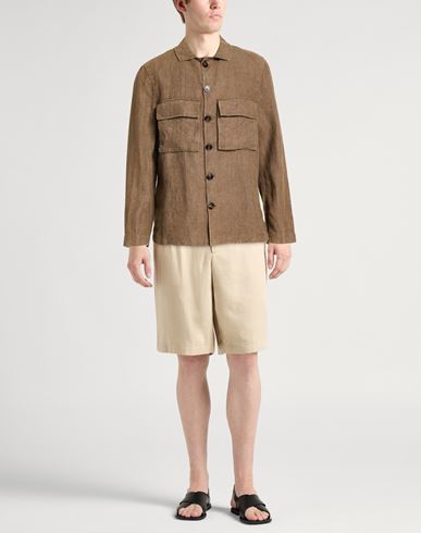 Man Shirt Military green Size L Linen