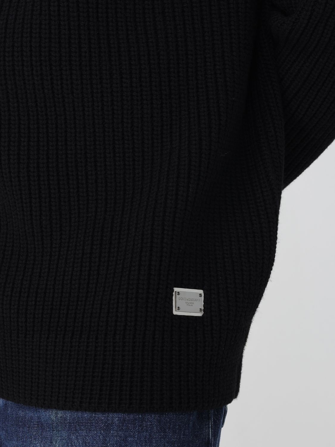 Fisherman's-knit sweater - Black