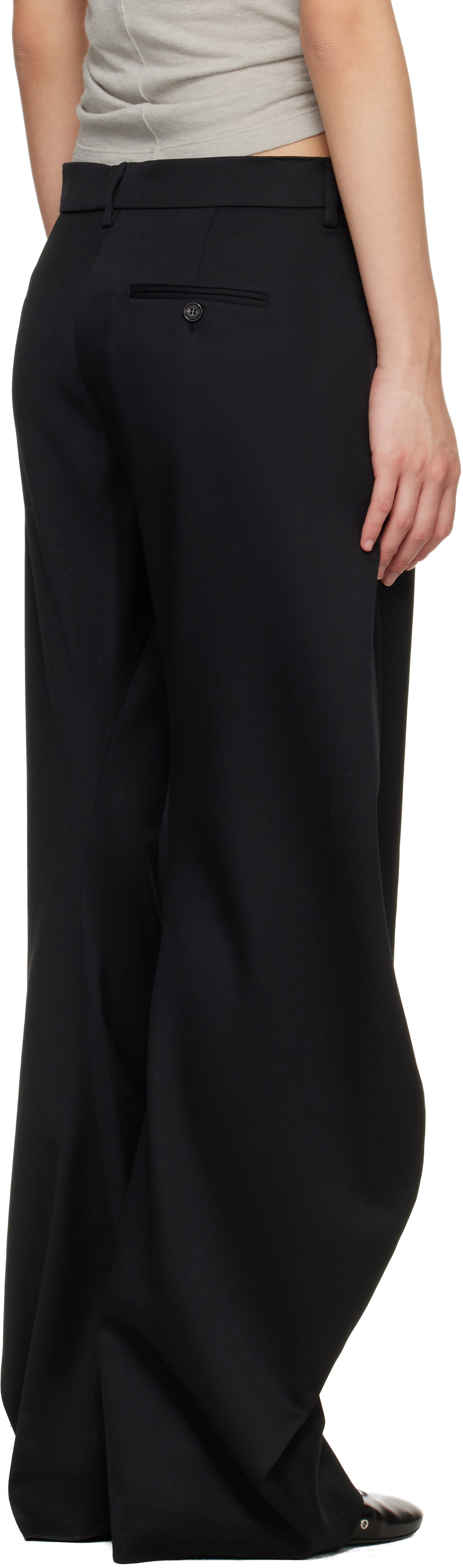Black Wool Trousers